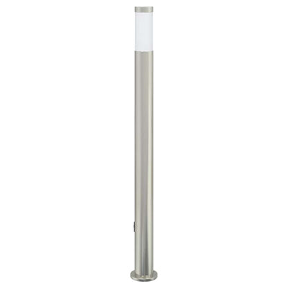 vidaXL Bollard Light with Sensor&Outlet 110 cm Stainless Steel IP44