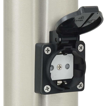 vidaXL Bollard Light with Sensor&Outlet 110 cm Stainless Steel IP44