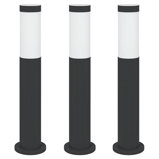 vidaXL Bollard Lights 3pcs 50 cm Stainless Steel IP44