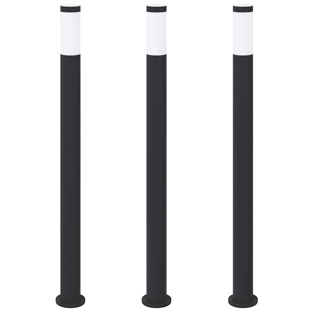vidaXL Bollard Lights 3pcs 110 cm Stainless Steel IP44