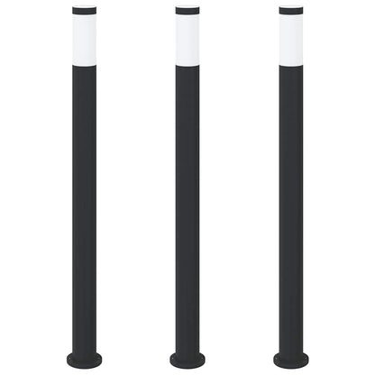 vidaXL Bollard Lights 3pcs 110 cm Stainless Steel IP44