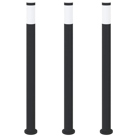 vidaXL Bollard Lights 3pcs 110 cm Stainless Steel IP44