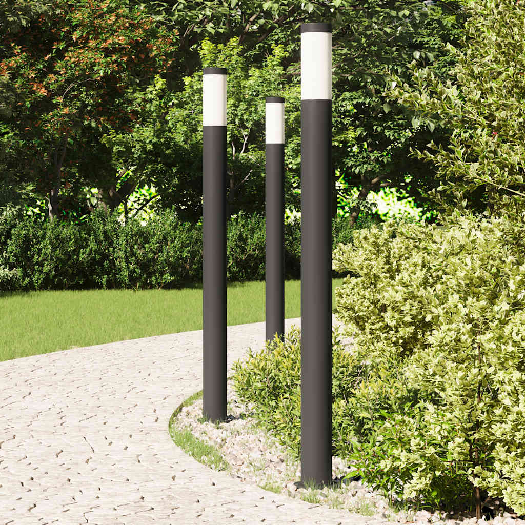 vidaXL Bollard Lights 3pcs 110 cm Stainless Steel IP44