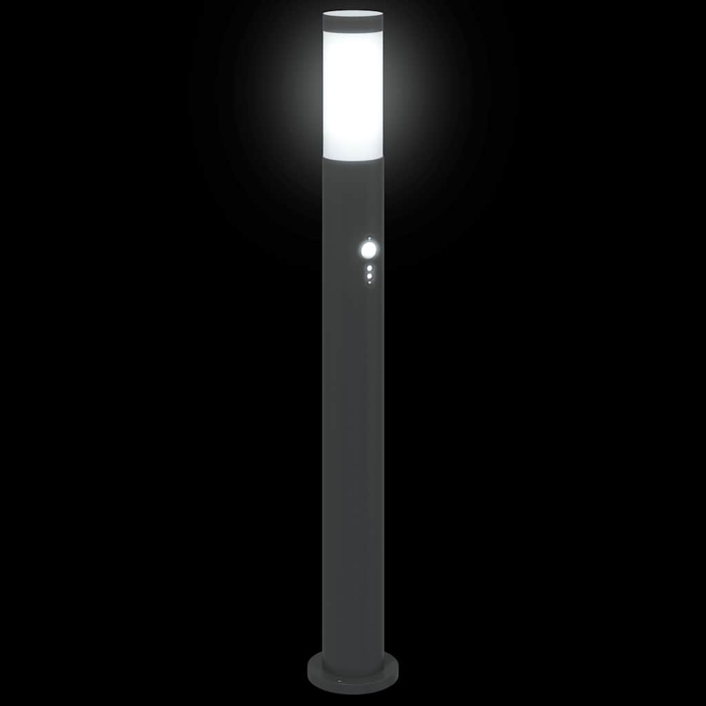 vidaXL Bollard Lights with Sensor 3pcs 80 cm Stainless Steel IP44