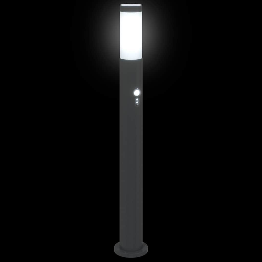 vidaXL Bollard Lights with Sensor 3pcs 80 cm Stainless Steel IP44