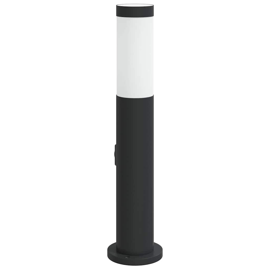vidaXL Bollard Light with Outlet 50 cm Stainless Steel IP44