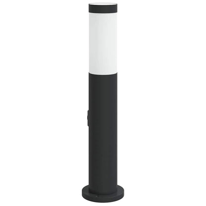 vidaXL Bollard Light with Outlet 50 cm Stainless Steel IP44