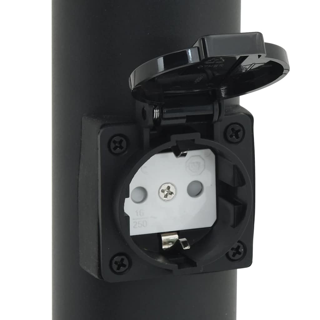 vidaXL Bollard Light with Outlet 50 cm Stainless Steel IP44
