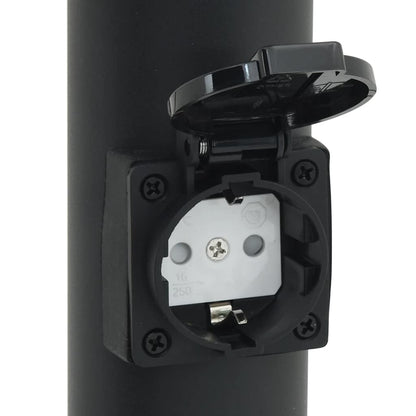 vidaXL Bollard Light with Outlet 50 cm Stainless Steel IP44