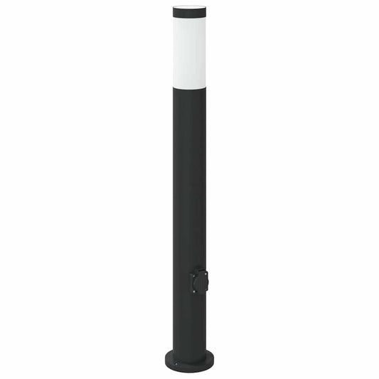 vidaXL Bollard Light with Outlet 80 cm Stainless Steel IP44