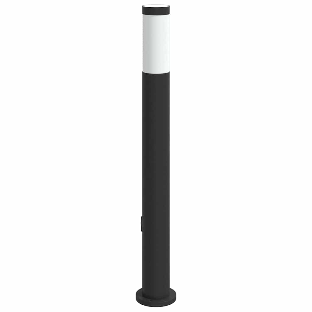 vidaXL Bollard Light with Outlet 80 cm Stainless Steel IP44