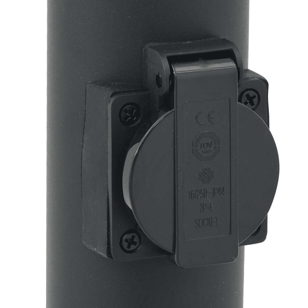 vidaXL Bollard Light with Outlet 80 cm Stainless Steel IP44