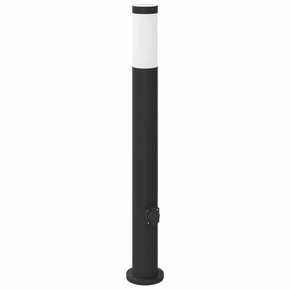 vidaXL Bollard Lights with Outlet 3pcs 80 cm Stainless Steel IP44