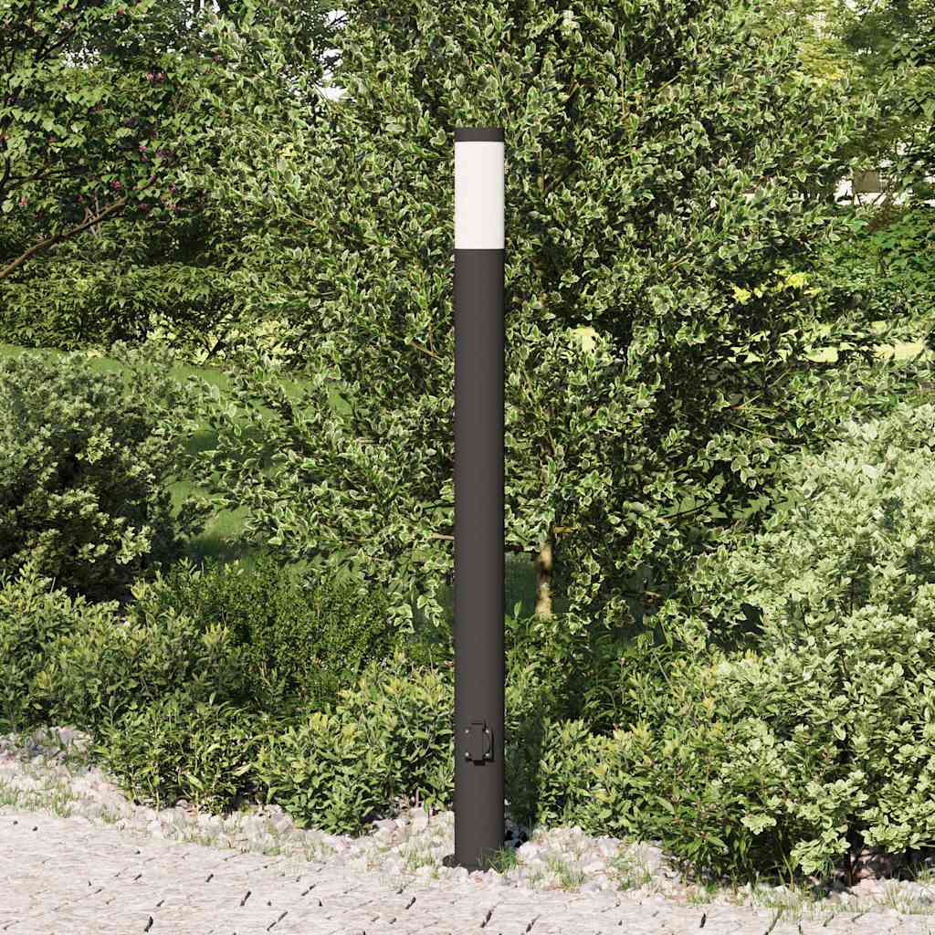 vidaXL Bollard Light with Outlet 110 cm Stainless Steel IP44