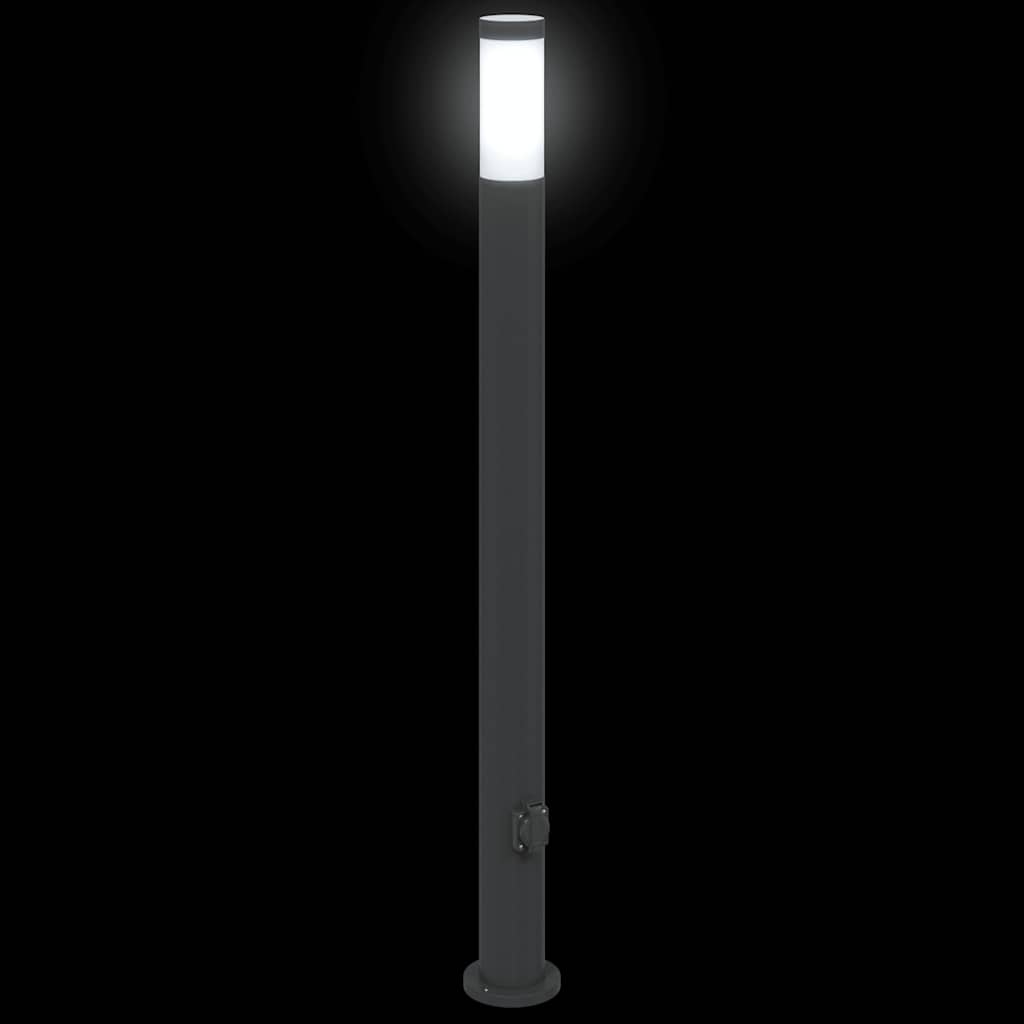 vidaXL Bollard Light with Outlet 110 cm Stainless Steel IP44