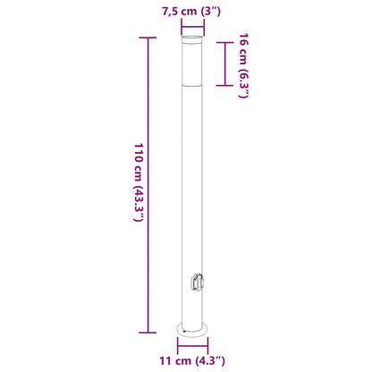 vidaXL Bollard Lights with Outlet 3pcs 110 cm Stainless Steel IP44