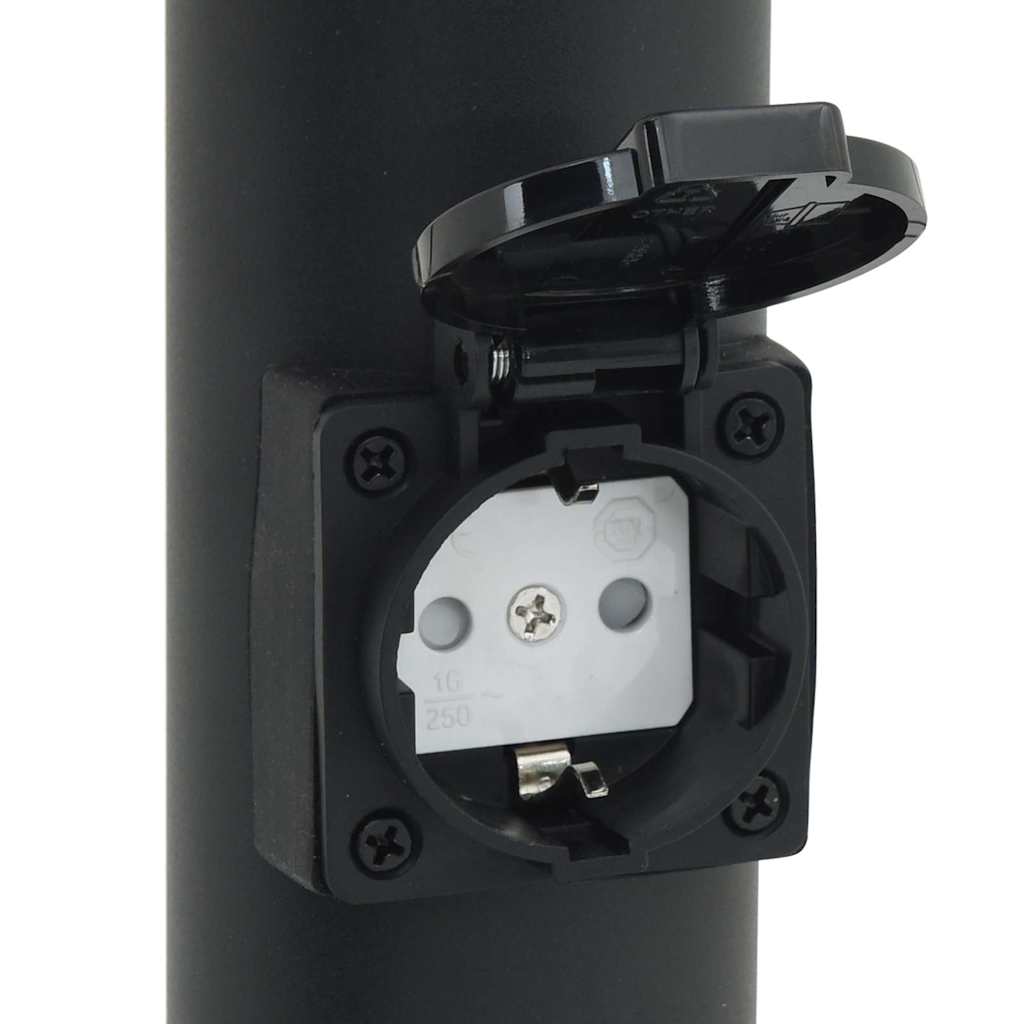 vidaXL Bollard Lights with Sensor&Outlet 3pcs 80 cm Stainless Steel IP44