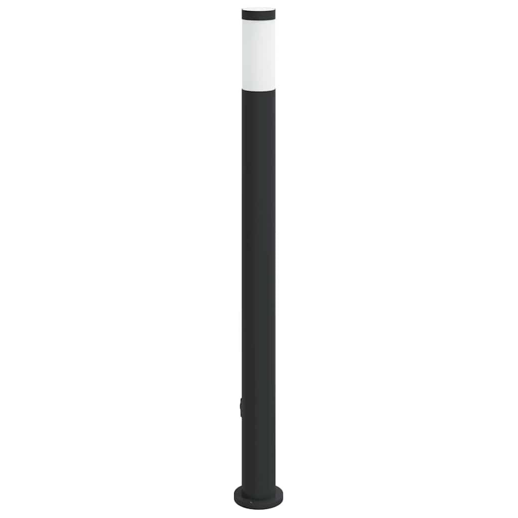 vidaXL Bollard Light with Sensor&Outlet 110 cm Stainless Steel IP44