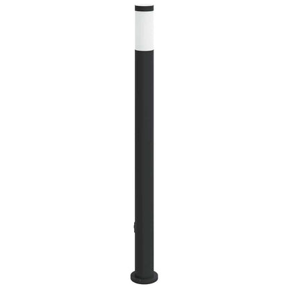 vidaXL Bollard Light with Sensor&Outlet 110 cm Stainless Steel IP44