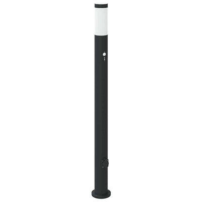 vidaXL Bollard Lights with Sensor&Outlet 3pcs 110 cm Stainless Steel IP44