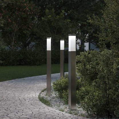 vidaXL Bollard Lights 3 pcs 80 cm Stainless Steel IP44