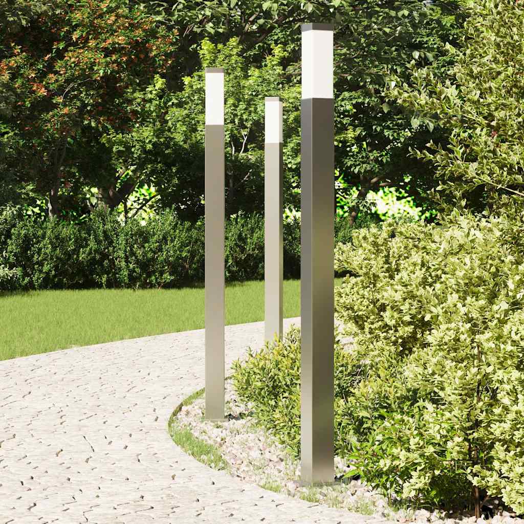 vidaXL Bollard Lights 3 pcs 110 cm Stainless Steel IP44