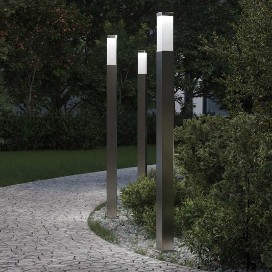 vidaXL Bollard Lights 3 pcs 110 cm Stainless Steel IP44