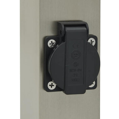vidaXL Bollard Lights with Outlet 3 pcs 80 cm Stainless Steel IP44