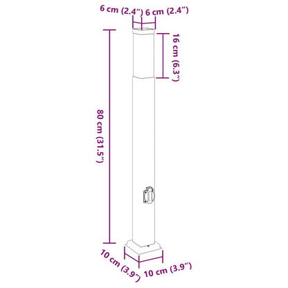 vidaXL Bollard Lights with Outlet 3 pcs 80 cm Stainless Steel IP44