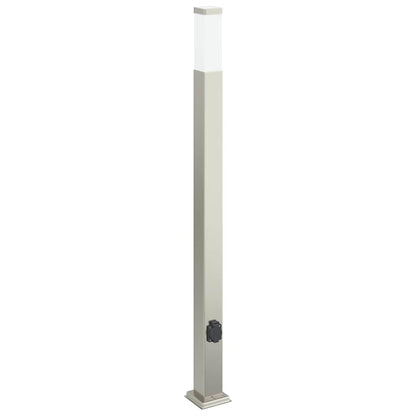 vidaXL Bollard Light with Outlet 110 cm Stainless Steel IP44