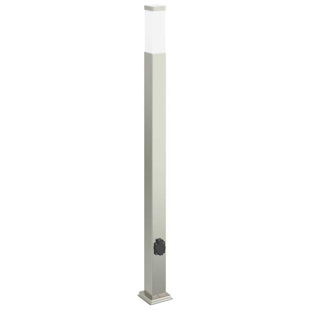 vidaXL Bollard Light with Outlet 110 cm Stainless Steel IP44