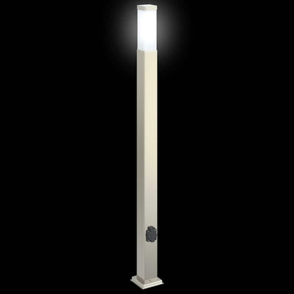 vidaXL Bollard Lights with Outlet 3 pcs 110 cm Stainless Steel IP44