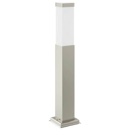 vidaXL Bollard Light with Sensor&Outlet 50 cm Stainless Steel IP44