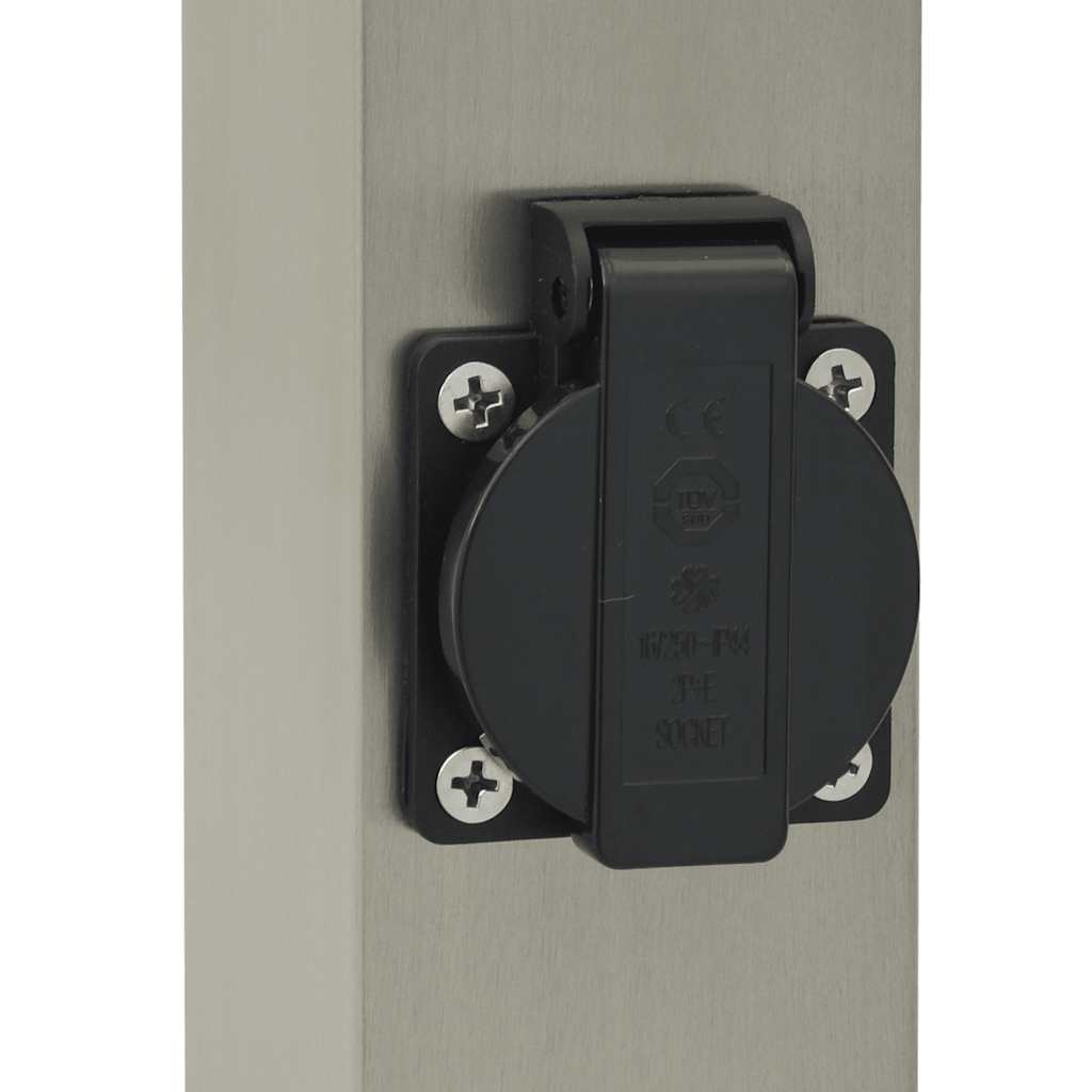 vidaXL Bollard Light with Sensor&Outlet 50 cm Stainless Steel IP44