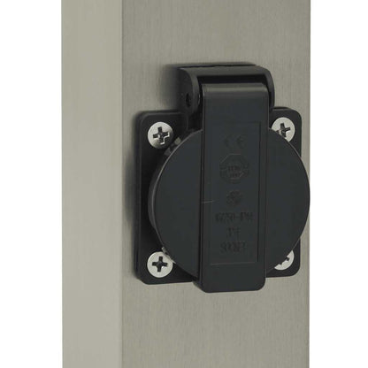 vidaXL Bollard Light with Sensor&Outlet 50 cm Stainless Steel IP44