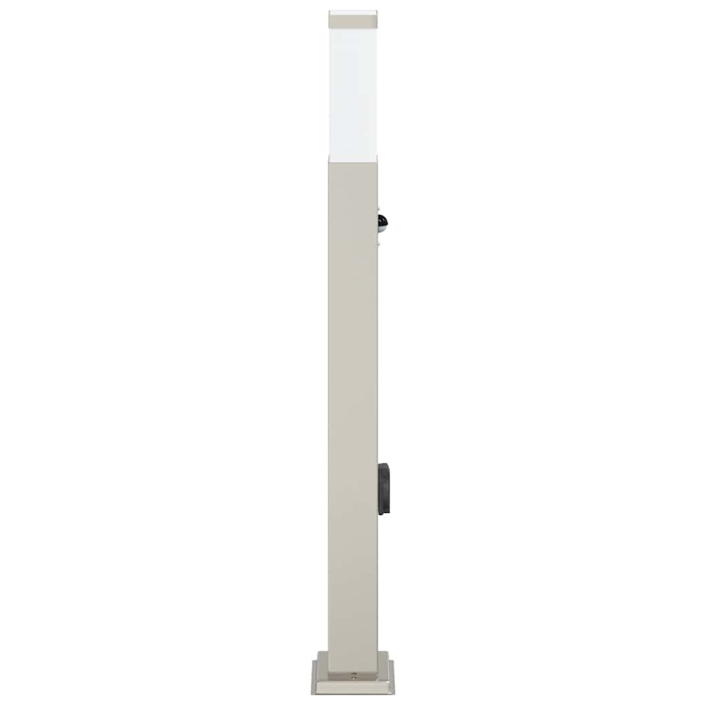 vidaXL Bollard Light with Sensor&Outlet 80 cm Stainless Steel IP44