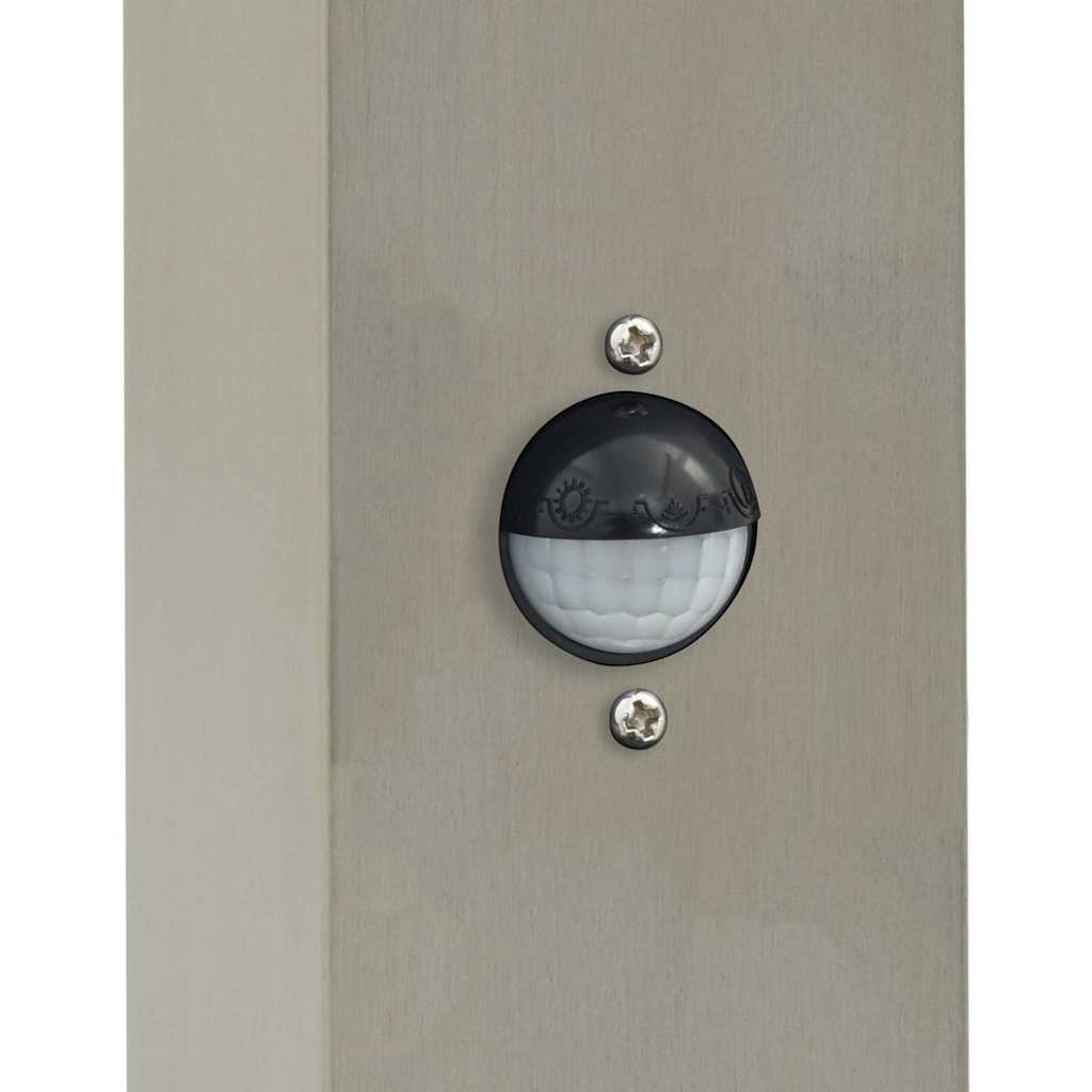 vidaXL Bollard Light with Sensor&Outlet 80 cm Stainless Steel IP44