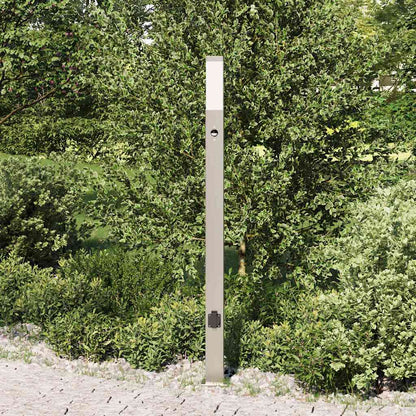 vidaXL Bollard Light with Sensor&Outlet 110 cm Stainless Steel IP44