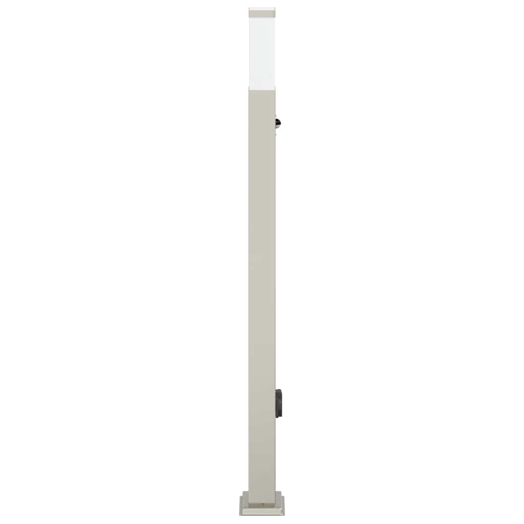 vidaXL Bollard Light with Sensor&Outlet 110 cm Stainless Steel IP44