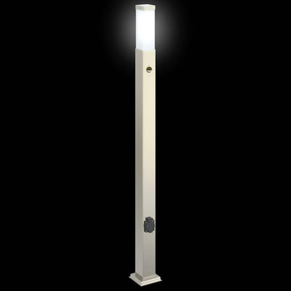 vidaXL Bollard Lights with Sensor&Outlet 3 pcs 110 cm Stainless Steel IP44
