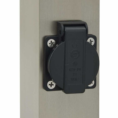 vidaXL Bollard Lights with Sensor&Outlet 3 pcs 110 cm Stainless Steel IP44