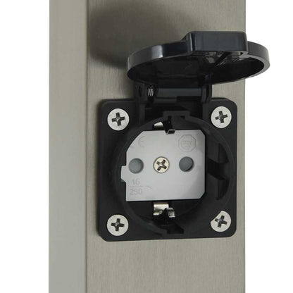 vidaXL Bollard Lights with Sensor&Outlet 3 pcs 110 cm Stainless Steel IP44