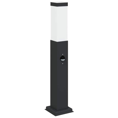 vidaXL Bollard Light with Sensor 50 cm Black IP44