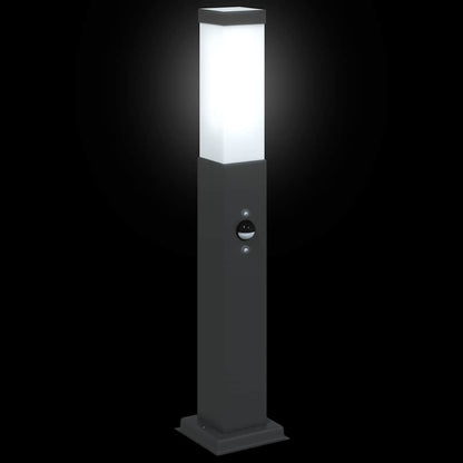 vidaXL Bollard Light with Sensor 50 cm Black IP44