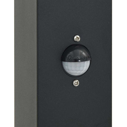 vidaXL Bollard Light with Sensor 50 cm Black IP44