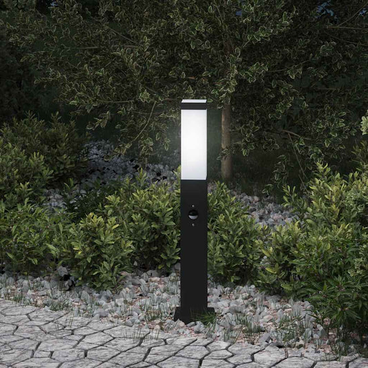 vidaXL Bollard Light with Sensor 50 cm Black IP44