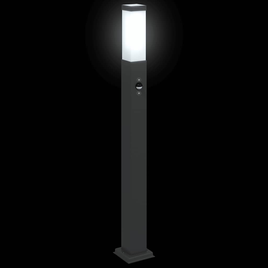 vidaXL Bollard Light with Sensor 80 cm Black IP44