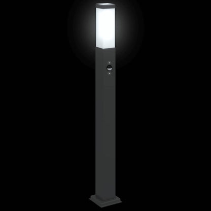 vidaXL Bollard Light with Sensor 80 cm Black IP44