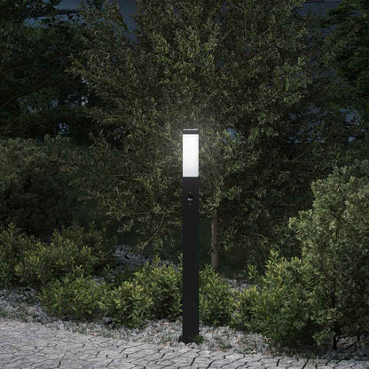 vidaXL Bollard Light with Sensor 80 cm Black IP44