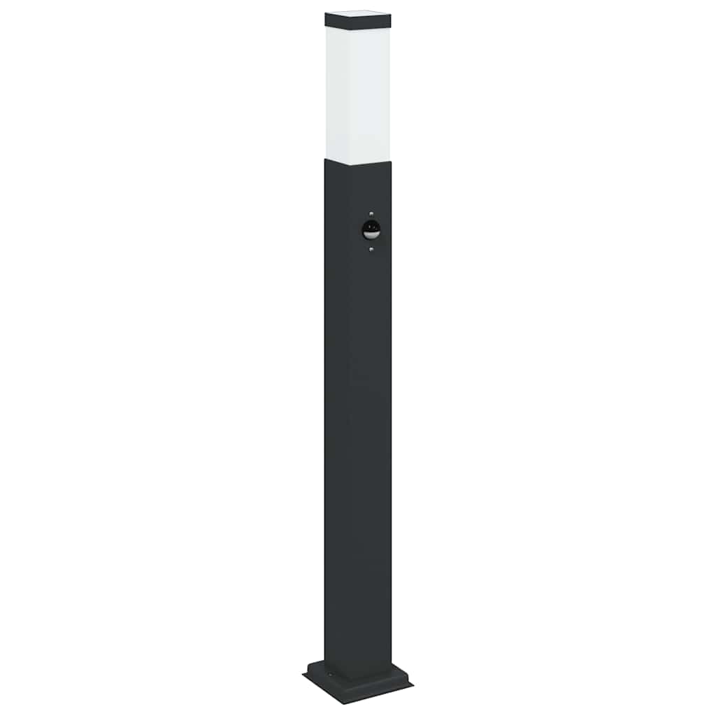 vidaXL Bollard Lights with Sensor 3 pcs 80 cm Black IP44